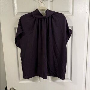 Entro Eggplant Women's Tie-NeckTop